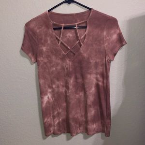 mauve ribbed shirt